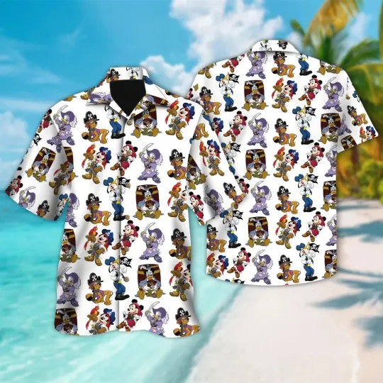 Discover Pirates of the Caribbean Hawaiian Button Down Shirt