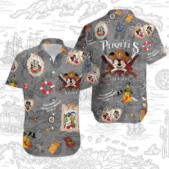 Discover Pirates of The Caribbean Hawaiian Button Down Shirt