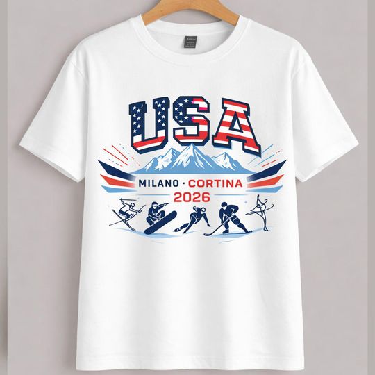 Milano Cortina 2026 Winter Games T-shirt, Winter Sports Graphic, Family Matching Ski Vacation Shirt