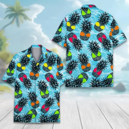 Discover Pineapple  Hawaiian Button Down Shirt