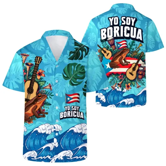 Discover Puerto Rican Hawaiian Button Down Shirt