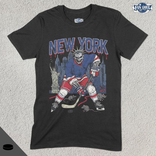 Discover New York Hockey Shirt, American Team Sports Tee, America Sports Clothing, Hockey Fan Gift, Hockey Lover Apparel, Vintage Hockey, Ranger