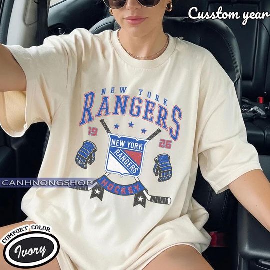 Comfort Colors New York Rangers T-shirt, Vintage Hockey Fan Tee, Retro Ice Hockey Tee