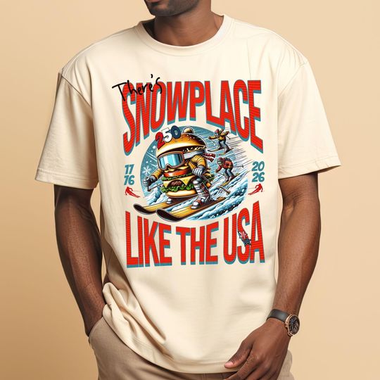 250th Birthday USA Celebration Shirt, Ski Shirt, Winter Tee, Winter Olympics Shirt, Patriotic Tee, Winter Sports T-Shirt