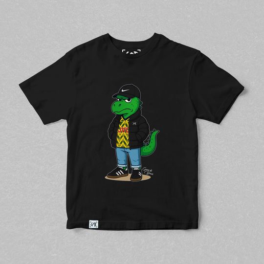 Discover Gunnersaurus Casual Mascot T-Shirt for Arsenal Fans, Football Streetwear, Terrace Casual Clothing
