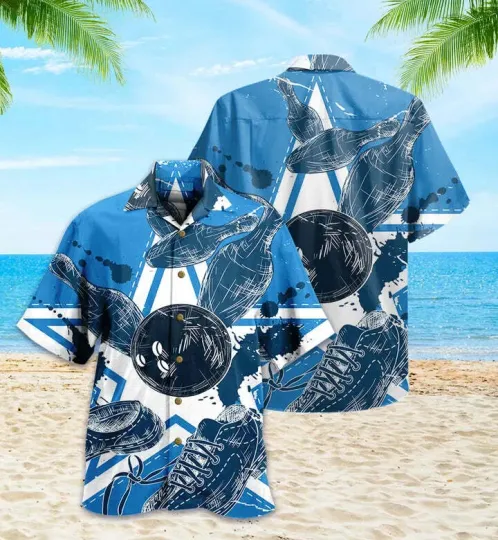 Discover Bowling Blue Hawaiian Shirt