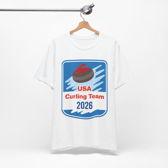 Discover USA 2026 Curling Team Tee | Olympics Winter Tee Shirt