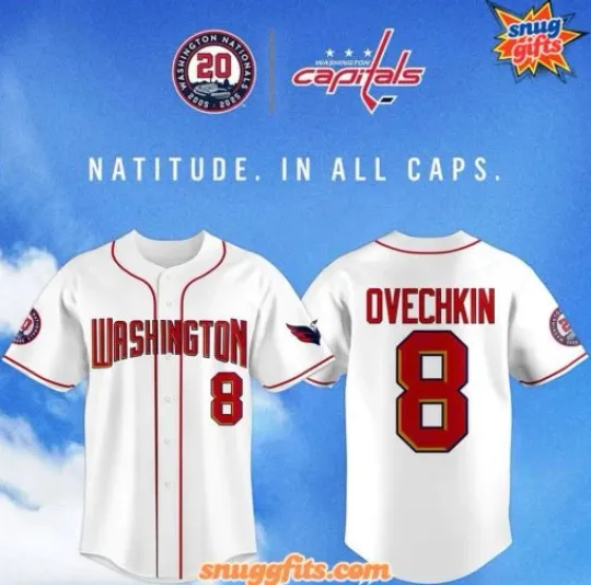 Discover Washington Capital X Washington National 20Th Anniversary Baseball Jersey