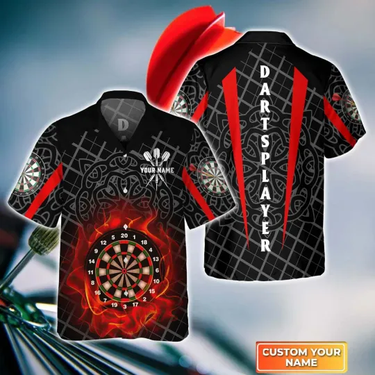 Discover Addict Celtic Pattern Darts Hawaiian Shirt, Darts Hawaiian shirt for men