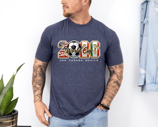 Discover World Cup 2026 T Shirt USA Canada Mexico Soccer Graphic Shirt, World Cup Matching Shirt, Unisex Crewneck T-shirt, Family Crewneck Shirt