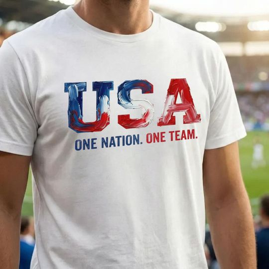 Discover USA Soccer Shirt 2026, One Nation One Team Tee, World Soccer Fan Shirt, International Cup Game Day Shirt, Sweatshirt Option