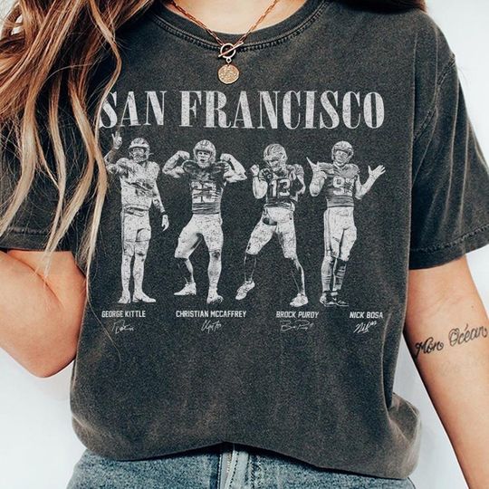 Discover San Francisco Football Vintage Shirt, Brock Purdy George Kittle Shirt