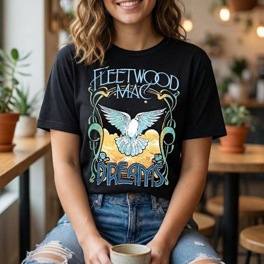 Discover Fleetwood Dreams Shirt, Vintage Rock Band Graphic Tee, Classic 70s Music Unisex Shirt, Retro Concert Style Gift for Fans