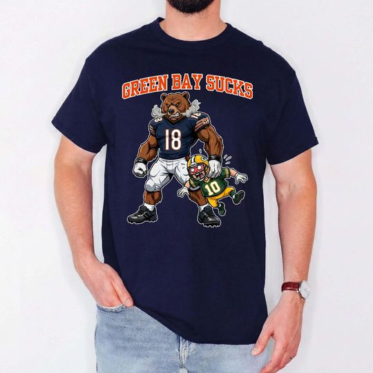 Chicago Football Green Bay Sucks T-Shirt, Bear Down Game Day Tee, Rivalry Shirt