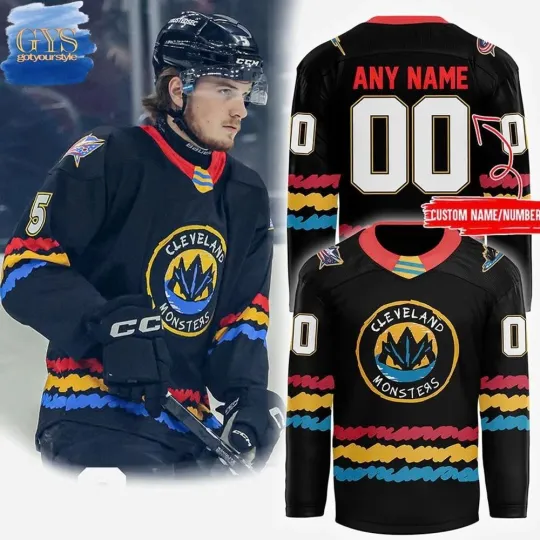 Discover Cleveland Monster Rainbow Babie And Children Night Hockey Jersey