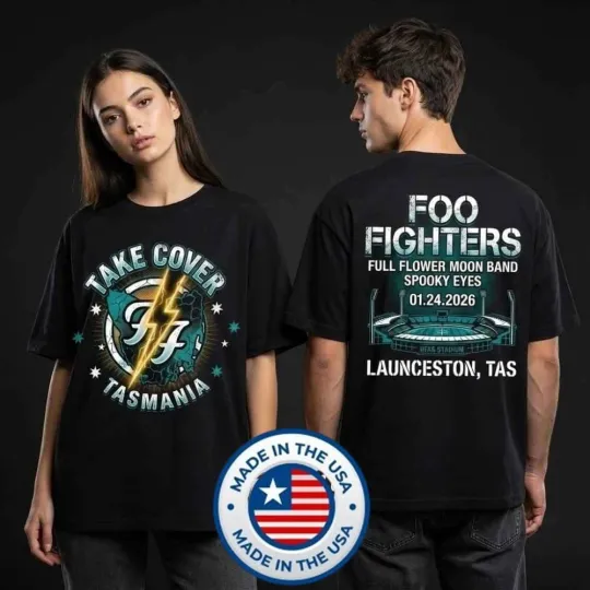 Discover FF Band Fighters Take Cover Tasmania Australia 2026 Tour January 24 T-Shirt