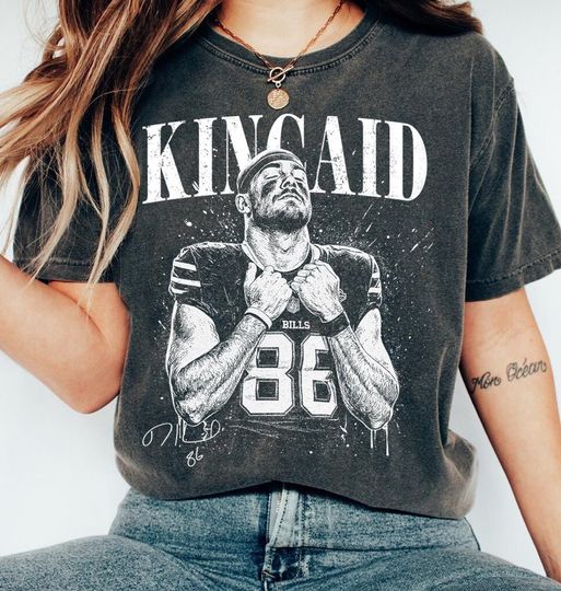 Discover Dalton Kincaid Shirt, Vintage 86 Bills Football Tee, Retro Buffalo Fan Shirt, football Kincaid Tee