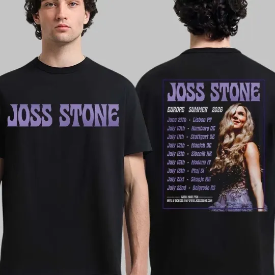 Discover Joss Stone Europe Summer 2026 Tour Schedule Dates Two Sided T-Shirt