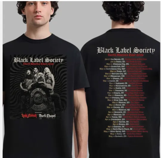 Discover Black Label Society Announce 2026 North American Tour T-Shirt
