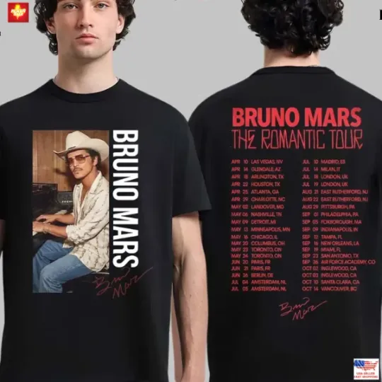 Discover New Arrival Retro Romantic Concert Shirt 2026 Music Tour Vintage Front Back Tee