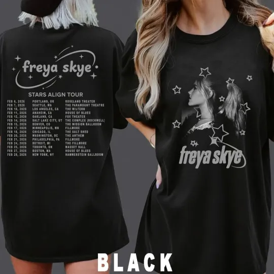 Discover Freya Skye Stars Align Tour Shirt, 2026 Tour Dates T-shirt