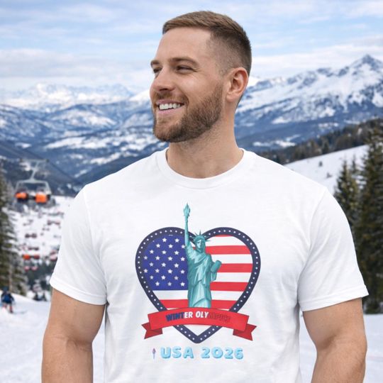 Discover Usa 2026 Olympics T-Shirt, Alpine sports Shirt, Olympic Style Graphic, Usa winter, Milano Cortina 2026, Winter Games Usa Fan Gift