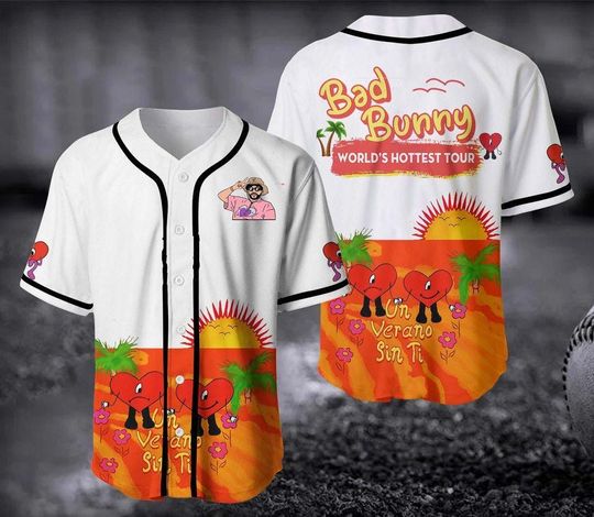 Discover Bad Bunny Baseball Jersey, Bad Bunny Baseball Shirt, Gift For Her, Bad Bunny Fan Jersey Shirt, Gift for men,women