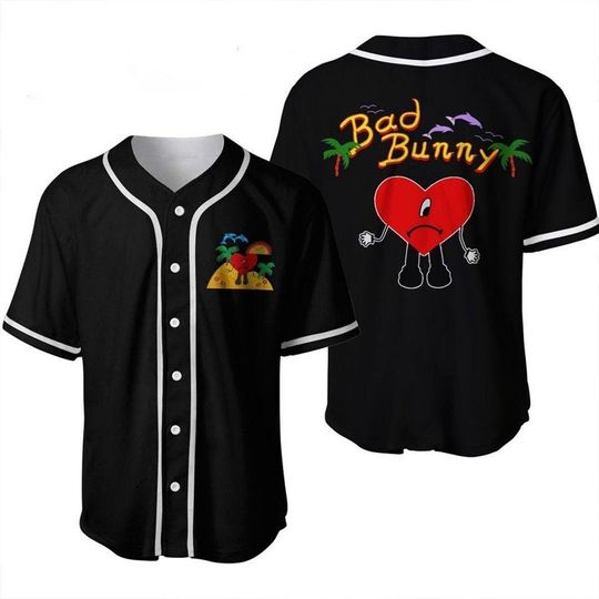 Discover Bad Bunny Baseball Jersey, Bad Bunny Baseball Shirt, Gift For Her, Bad Bunny Fan Jersey Shirt, Gift for men,women