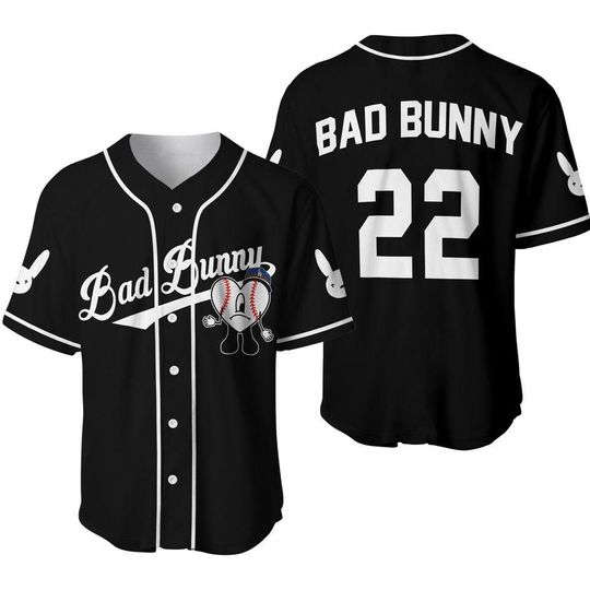 Discover Bad Bunny Baseball Jersey, Bad Bunny Baseball Shirt, Gift For Her, Bad Bunny Fan Jersey Shirt, Gift for men,women