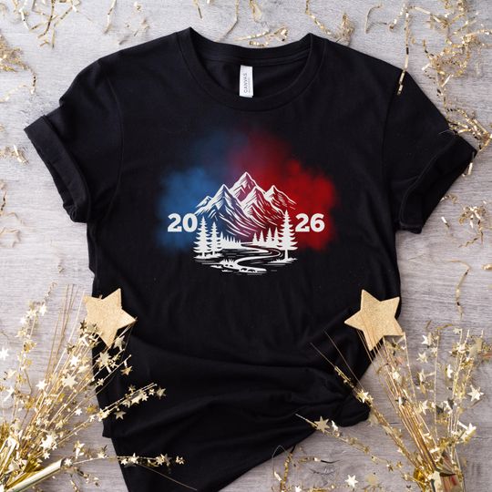 Discover USA Mountain Shirt, Winter 2026 Shirt, USA Fan Tshirt, America Shirt, Winter Sports Shirt, Skiing Shirt, Snowboarding Tee