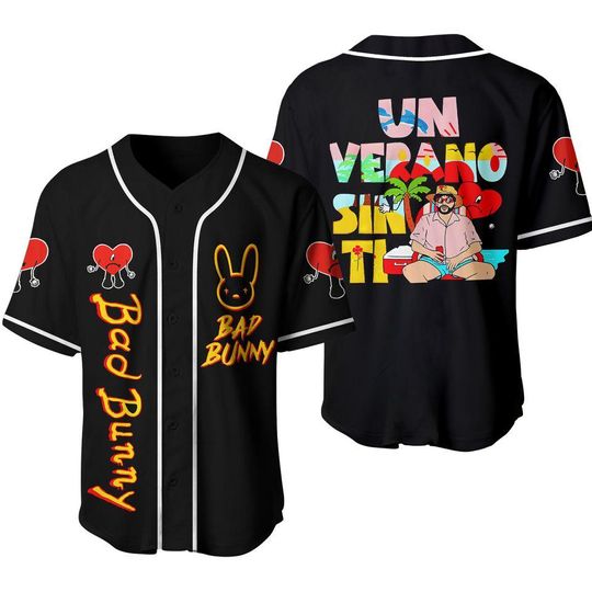 Discover Bad Bunny Baseball Jersey, Bad Bunny Baseball Shirt, Gift For Her, Bad Bunny Fan Jersey Shirt, Gift for men,women