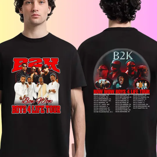 Discover Bow Wow X B2K Boys 4 Life Tour 2026 Concert Unisex T-Shirt