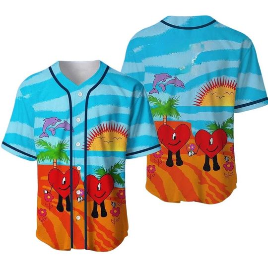 Discover Bad Bunny Baseball Jersey, Bad Bunny Baseball Shirt, Gift For Her, Bad Bunny Fan Jersey Shirt, Gift for men,women