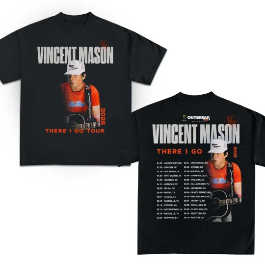 Discover Vincent Mason There I Go Tour 2026 Two Sided Unisex T-shirt