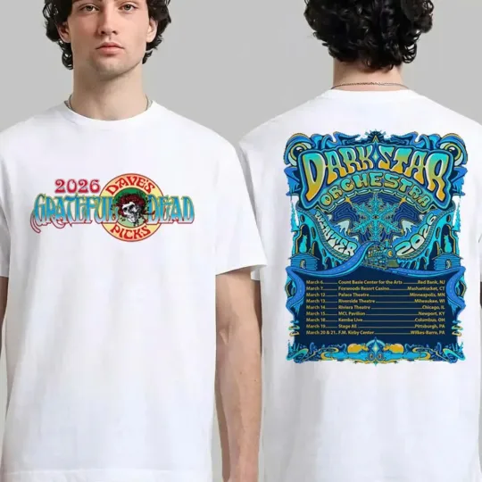Darkstar Shirt 2026, Grateful 2026, Music Tour 2026 Shirt Psychedelic Music Tour