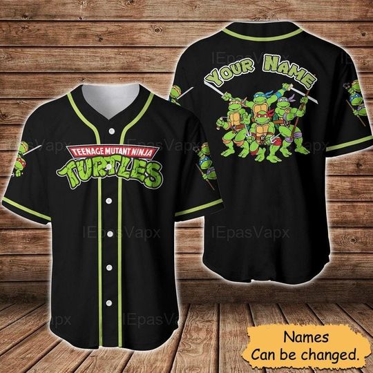 Discover Ninja Turtle Baseball Jersey, Ninja Turtle Lover Baseball Shirt, Gift For Her, Ninja Turtle Fan Jersey Shirt, Gift for men, women