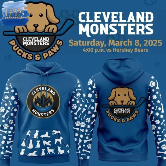 Discover Cleveland Monster Puc'k And Pa'w 3D Hoodie 2025