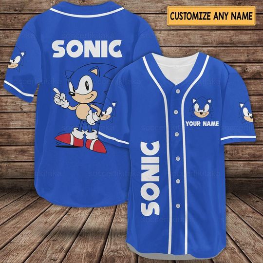 Discover Love Sonic Baseball Jersey, Sonic Lover Baseball Shirt, Gift For Her, Sonic Fan Jersey Shirt, Gift for men,women