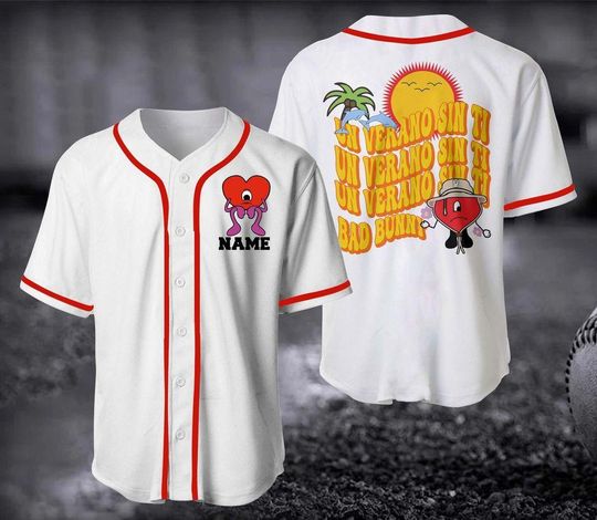Bad Bunny Baseball Jersey, Bad Bunny Baseball Shirt, Gift For Her, Bad Bunny Fan Jersey Shirt, Gift for men,women