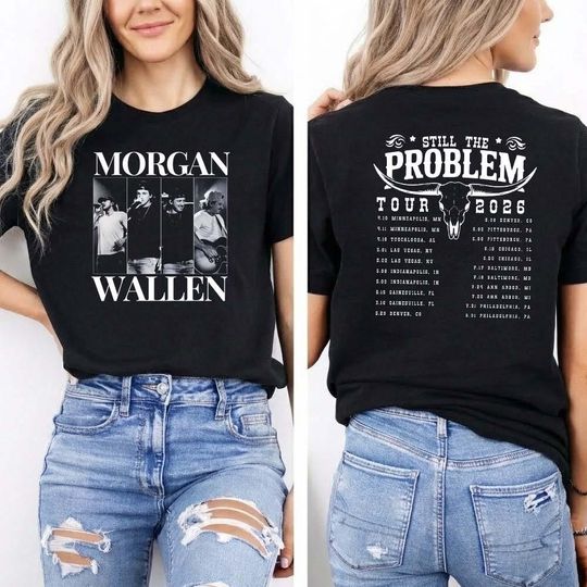 Discover Wallen Western Still The Problem Tour 2026 Double Sided T-Shirt