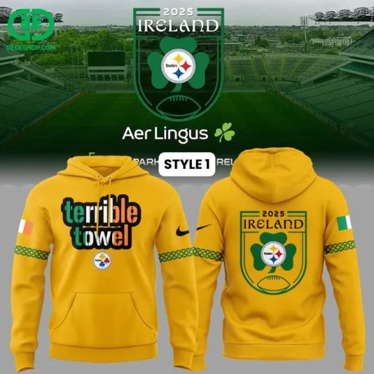 Discover Ireland 2025 Dublin Pittsburgh 1Steeler Hoodie