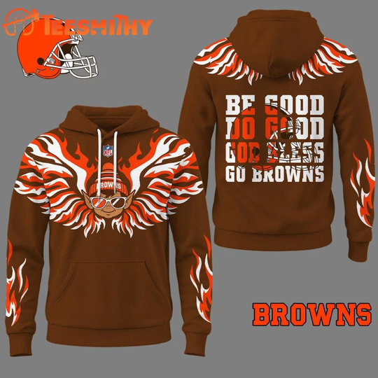 Clevelan Brown 2025 football Fire Wings All Over Print Hoodie S-5XL