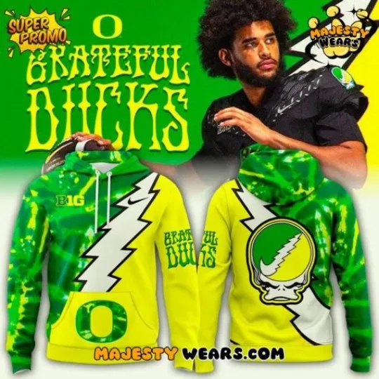 Discover Oregon 1Duck Tie-Dye Out Grateful Duck Limited Edition Hoodie 3D