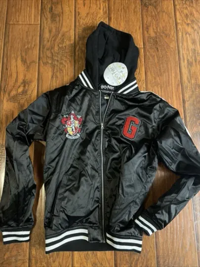 Discover Harry Potter Men Size M Gryffindor Letterman Varsity Jacket Hoodie Hogwarts
