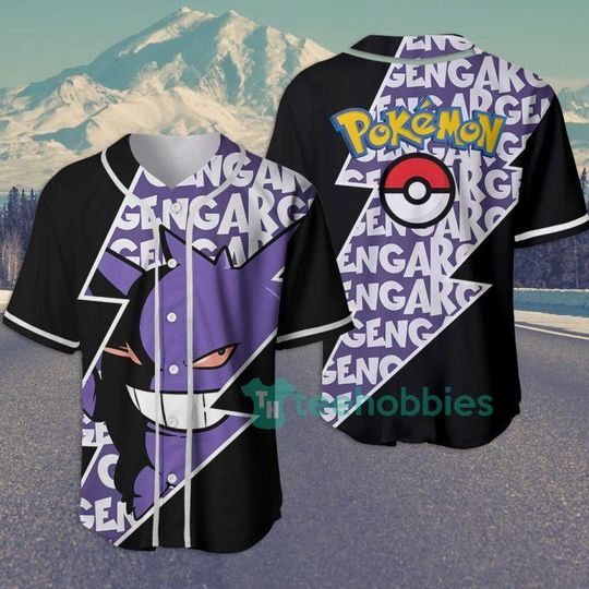 Discover Gengar PKM Baseball Jersey, Gengar anime Baseball Jersey, Gift For Her, PKM Jersey Shirt, Baseball Fans Shirt
