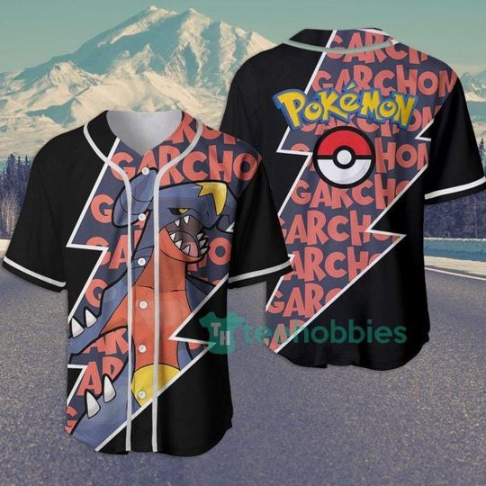 Discover Garchomp PKM Baseball Jersey, Garchomp anime Baseball Jersey, Gift For Her, PKM Jersey Shirt, Baseball Fans Shirt