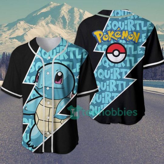 Squirtle PKM Baseball Jersey, Squirtle anime Baseball Jersey, Gift For Her, PKM Jersey Shirt, Baseball Fans Shirt