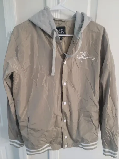 Discover Young & Reckless Bomber  Varsity Jacket With Hood Embroidered Logos Gold