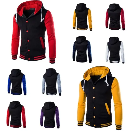 Discover & Men's Varsity Jacket Letterman Baseball  College University Hoodie