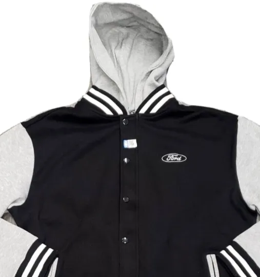 Discover New Men's Ford Varsity Jacket Coat with Detachable Hood